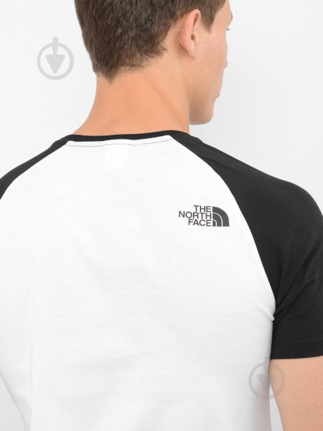 Футболка THE NORTH FACE M S/S RAGLAN EASY TEE - EU NF0A37FVLA91 р.L біло-чорний - фото 5