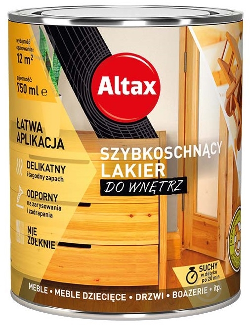 Лак швидковисихаючий Altax напівмат 0.75 л прозорий - фото 1