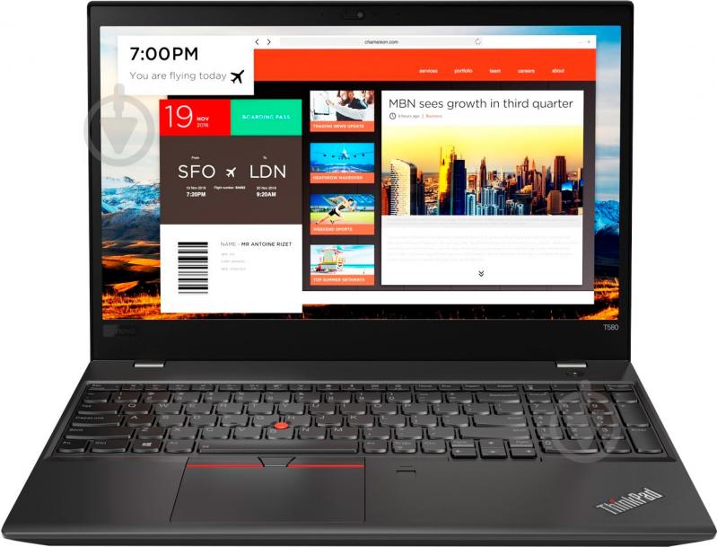 Ноутбук Lenovo ThinkPad T580 15.6" (20L9003NRT) black - фото 1