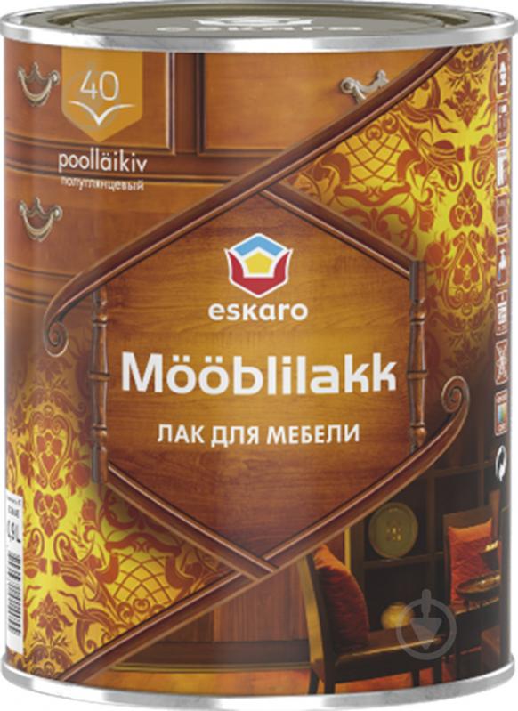 Лак мебельный Mooblilakk 40 Eskaro полуглянец 0.45 л бесцветный - фото 1