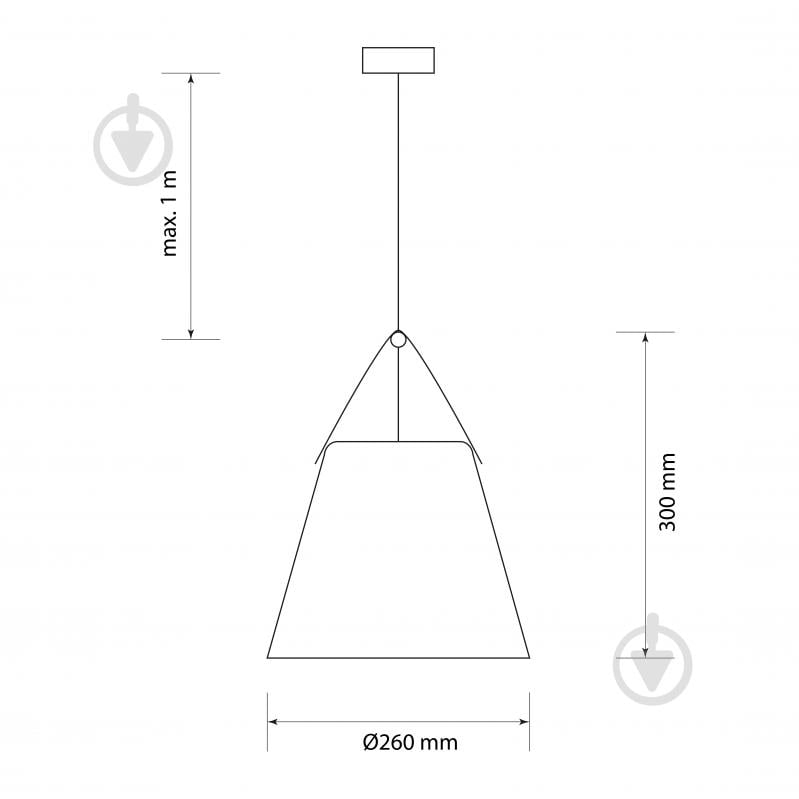 Світильник підвісний LIGHT SET DOLYA D-260 LEATHER 1xE27 білий - фото 3