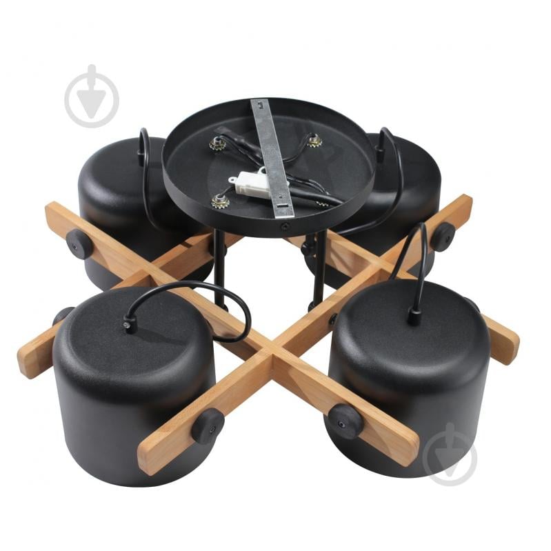 Люстра стельова LIGHT SET KONVALIA CRL 160 4xE27 чорний - фото 3