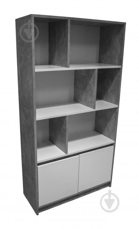 Книжный шкаф серого цвета