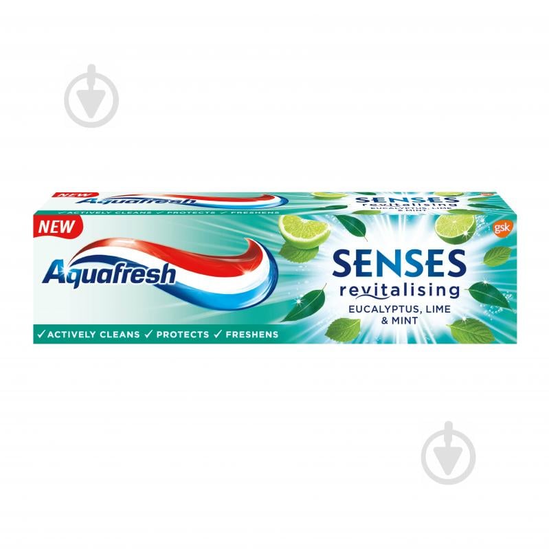 Зубная паста Aquafresh Senses Эвкалипт, лайм и мята 75 мл - фото 1