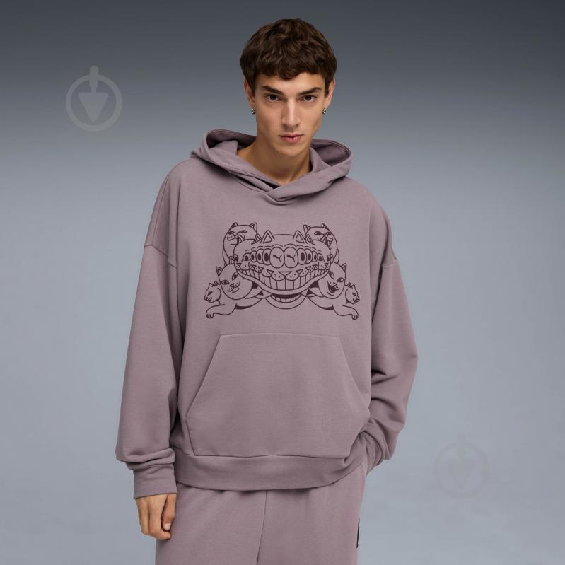 Джемпер Puma PUMA X RIPNDIP Boxy Graphic Hoodie TR 63241464 р.L сірий - фото 1 Джемпер Puma PUMA X RIPNDIP Boxy Graphic Hoodie TR 63241464 р.L сірий - фото 1