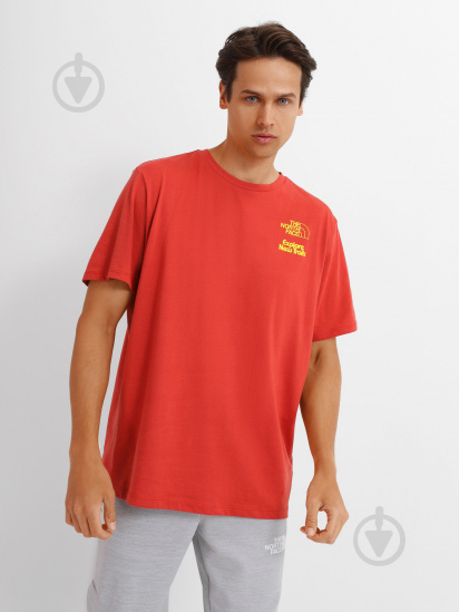 Футболка THE NORTH FACE M FOUNDATION GRAPHIC TEE S/S - EU NF0A55EFUBR1 р.L красный - фото 1