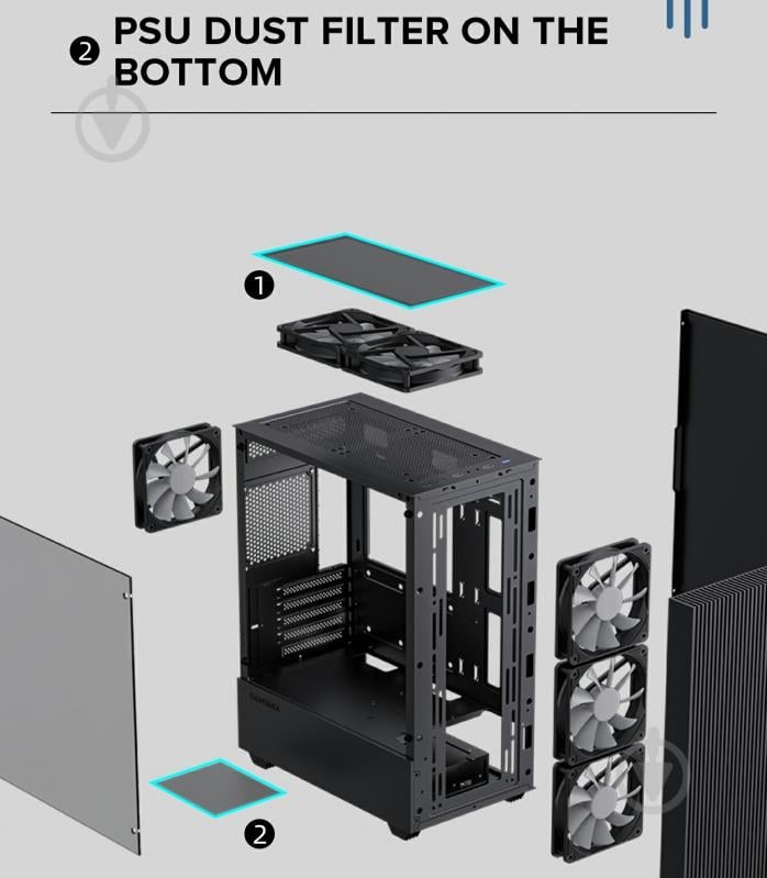 Корпус GameMax Edge Black - фото 22