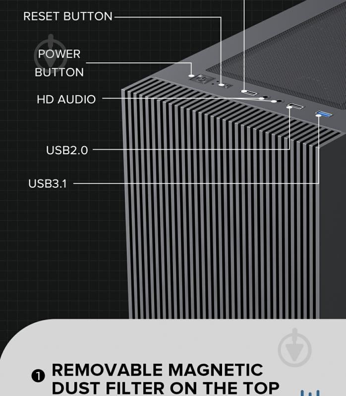 Корпус GameMax Edge Black - фото 10
