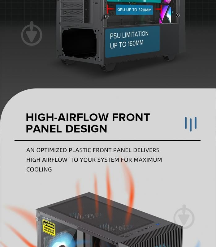 Корпус GameMax Edge Black - фото 21