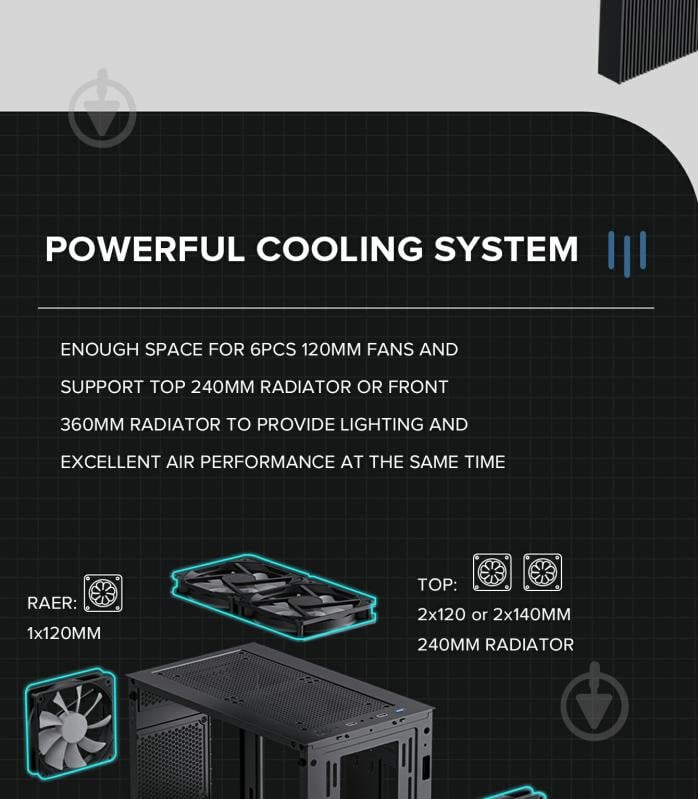 Корпус GameMax Edge Black - фото 20