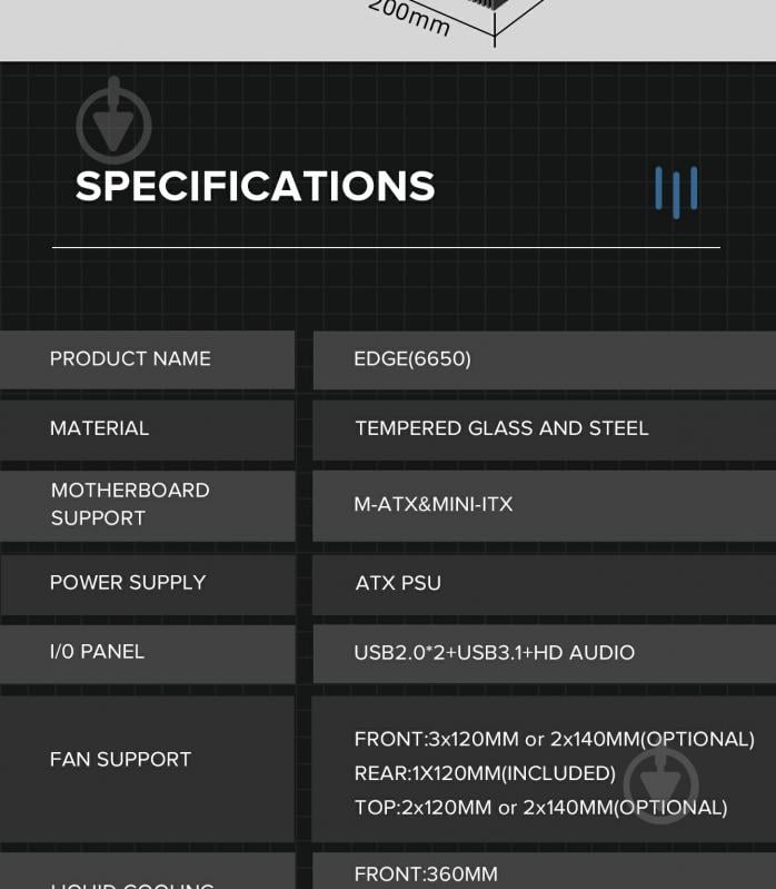 Корпус GameMax Edge Black - фото 15