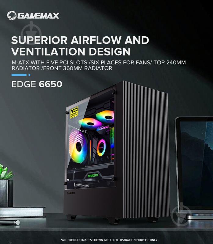 Корпус GameMax Edge Black - фото 12