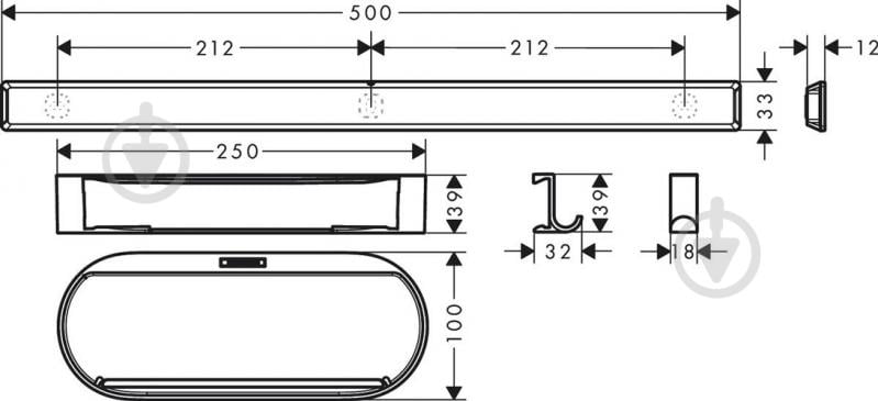 Набор для душа Hansgrohe 4в1 WallStoris (27967700) white - фото 2