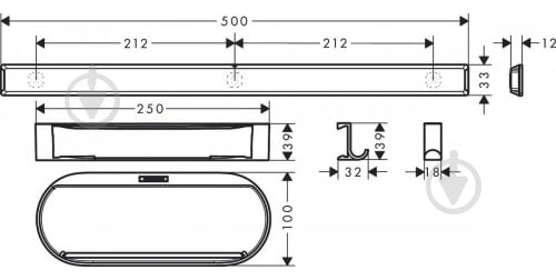 Набор для душа Hansgrohe 4в1 WallStoris (27967670) black - фото 2