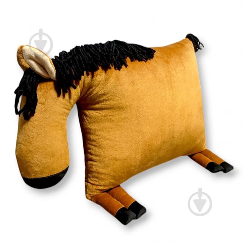 Подушка-обіймашка Коник 35x50 см шоколадний Анна - фото 1