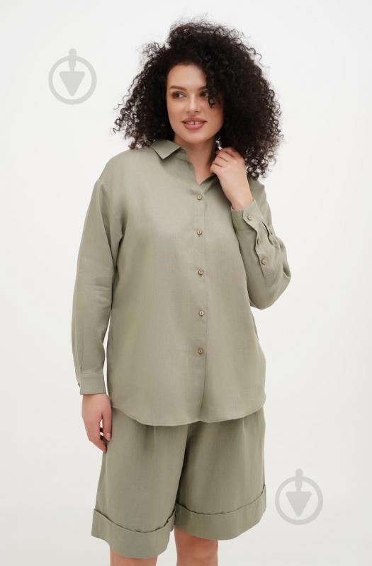 Блуза Галерея льна Айстра р. 44 хаки 9441/44/1122 - фото 2
