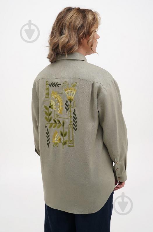 Блуза Галерея льна Айстра р. 44 хаки 9441/44/1122 - фото 4