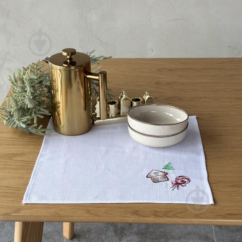 Салфетка Эдельвика 493-25/09 40x40 см белый - фото 1 Салфетка Эдельвика 493-25/09 40x40 см белый - фото 1