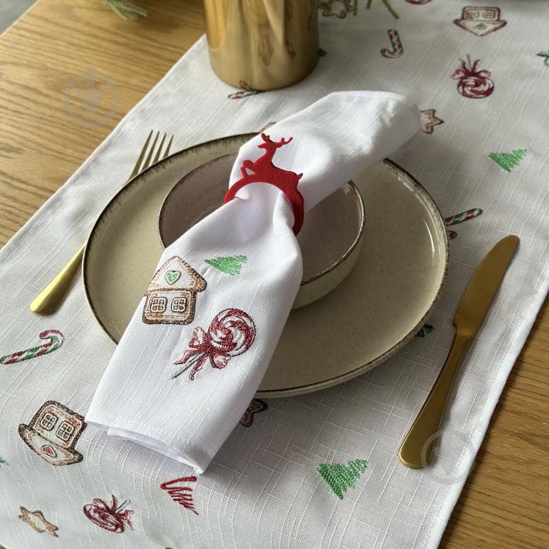 Салфетка Эдельвика 493-25/09 40x40 см белый - фото 2 Салфетка Эдельвика 493-25/09 40x40 см белый - фото 2