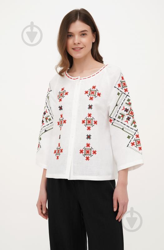 Блуза Галерея льна Ольха р. 50 белый 9451/50/101 - фото 1