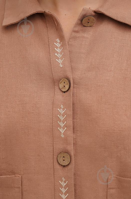 Жакет Галерея льна Живица р.M бежевый - фото 4