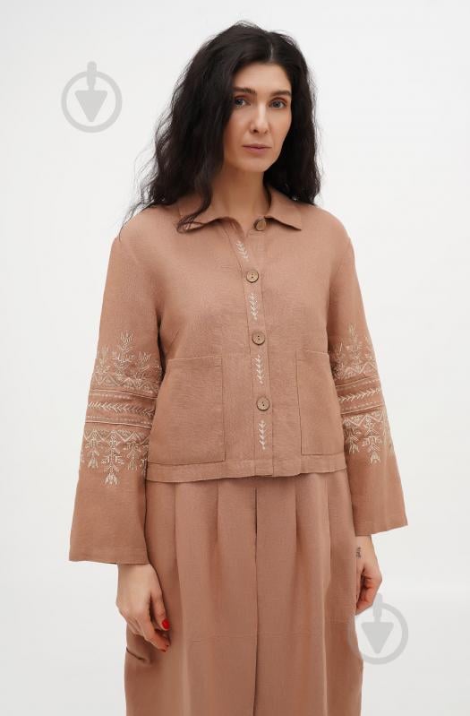 Жакет Галерея льна Живица р.M бежевый - фото 2