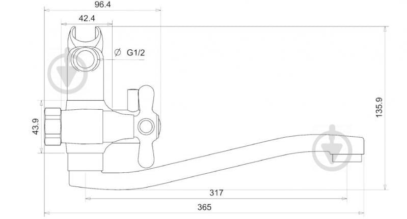 Змішувач для ванни Mixxen Медея HB2041805C-35S - фото 2