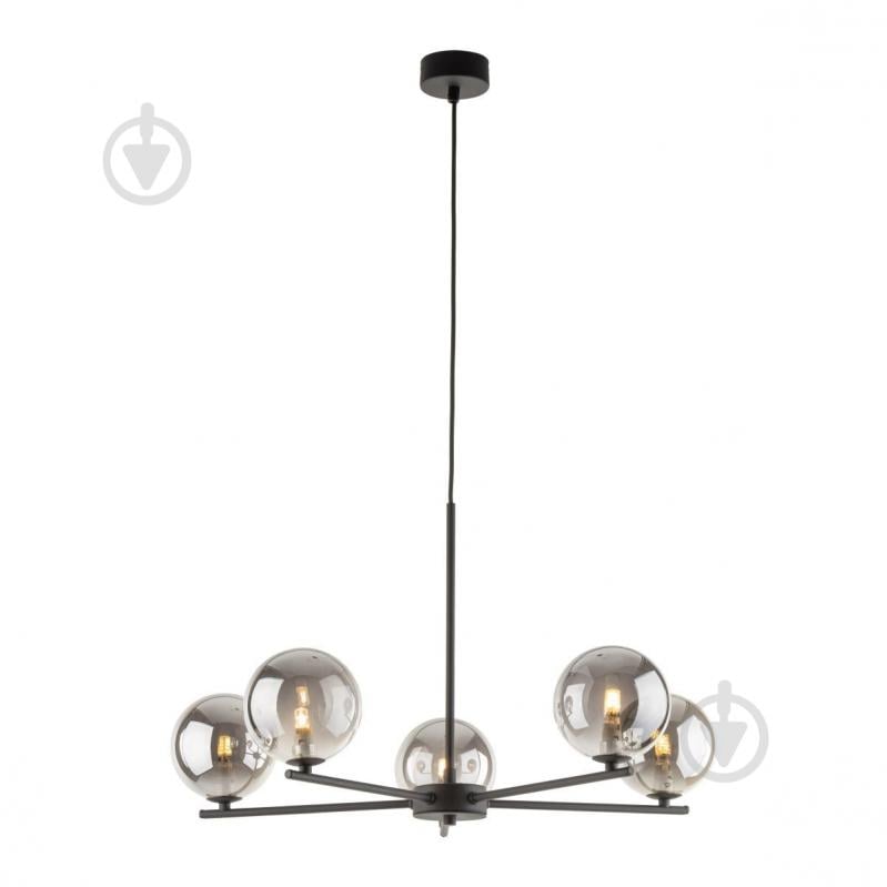 Люстра потолочная LIGHT SET LARA 5728 5x15 Вт E27 графит/черный - фото 4