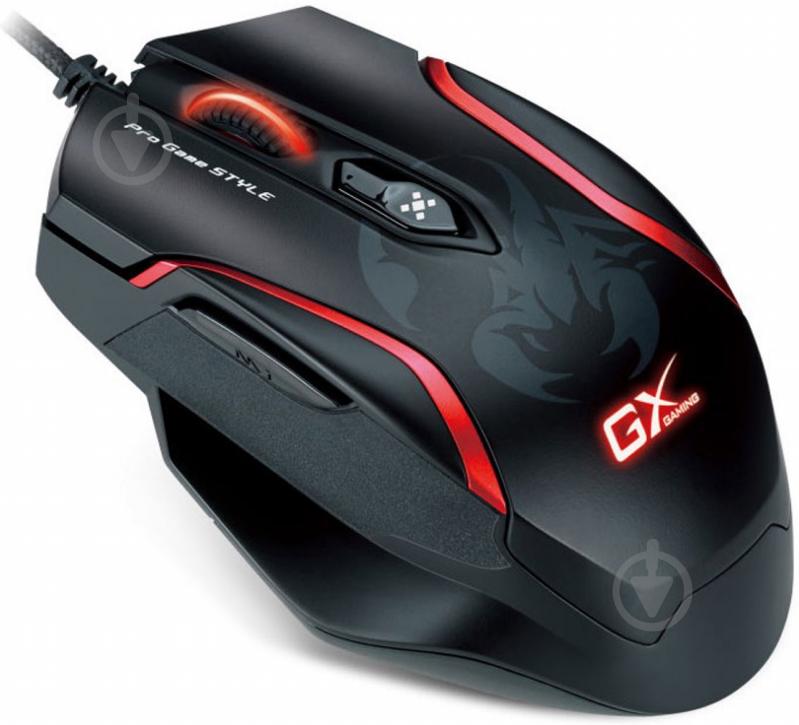 Мышь Genius Maurus X USB Gaming (31010167101) black/red - фото 2