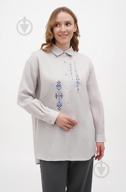 Блуза Галерея льону Домра р. 52 сірий 9343/52/530 - фото 3 Блуза Галерея льону Домра р. 52 сірий 9343/52/530 - фото 3