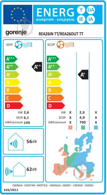 Кондиціонер Gorenje REA26TT - фото 3