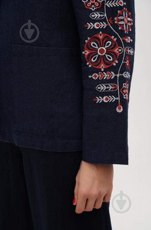 Жакет Галерея льону Флейта р.S синій - фото 4 Жакет Галерея льону Флейта р.S синій - фото 4