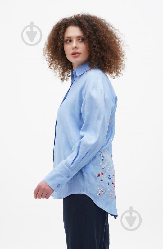 Блуза Галерея льна Фелиция р. 48 голубой 9320/48/435 - фото 2 Блуза Галерея льна Фелиция р. 48 голубой 9320/48/435 - фото 2