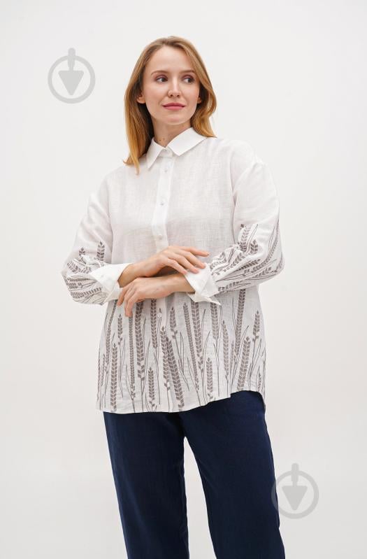 Блуза Галерея льону Радміла р. 44 білий 9283/44/101 - фото 1 Блуза Галерея льону Радміла р. 44 білий 9283/44/101 - фото 1