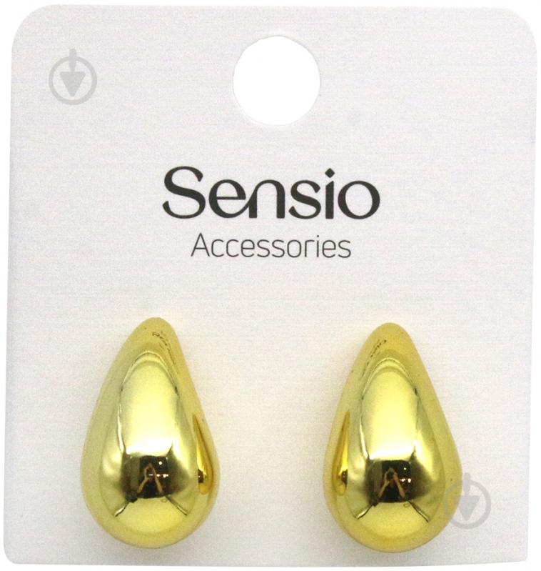 Серьги Sensio Drops пара пластик золотой - фото 2