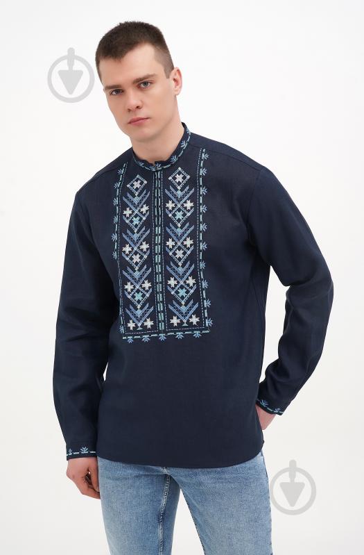 Рубашка Галерея льна Ясен 9457/52/999 р. 52 синий - фото 1 Рубашка Галерея льна Ясен 9457/52/999 р. 52 синий - фото 1