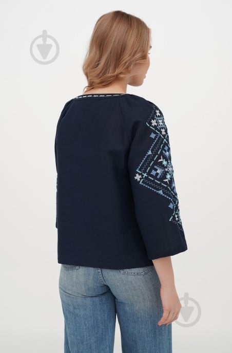 Блуза Галерея льна Ольха р. 56 синий 9451/56/999 - фото 2 Блуза Галерея льна Ольха р. 56 синий 9451/56/999 - фото 2