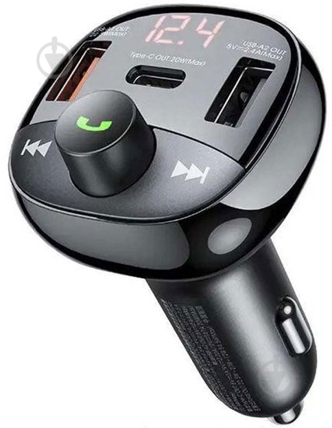 FM-модулятор Remax Lodi Series 2XUSB+Type-C 3A Black (RCC331) - фото 1 FM-модулятор Remax Lodi Series 2XUSB+Type-C 3A Black (RCC331) - фото 1