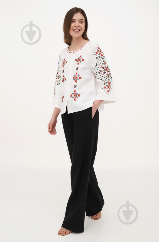 Блуза Галерея льону Вільха р. 48 білий 9451/48/101 - фото 3 Блуза Галерея льону Вільха р. 48 білий 9451/48/101 - фото 3