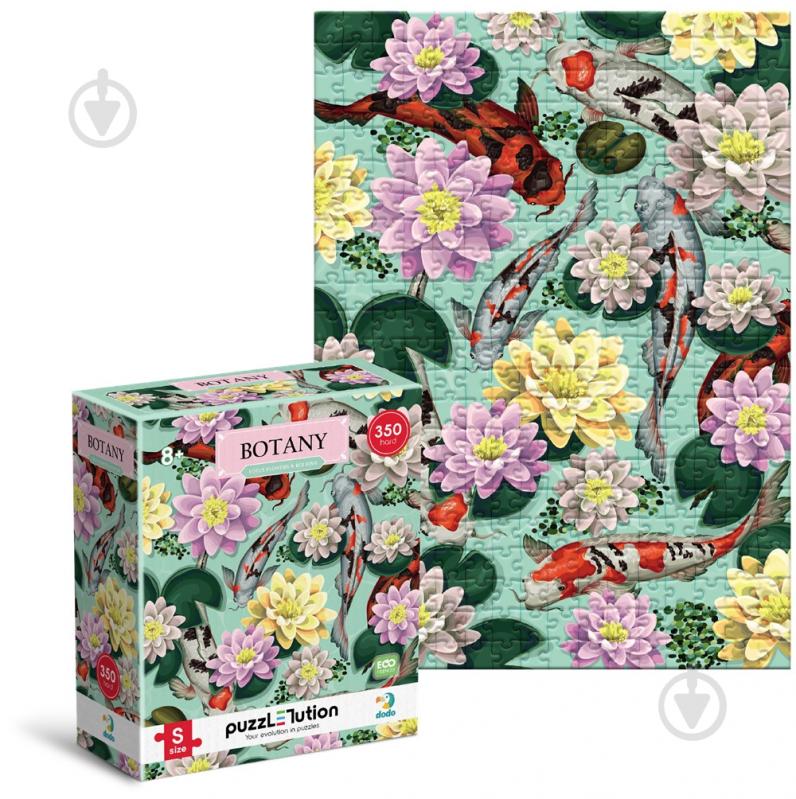 Пазл DoDo Hard-S Квіти лотоса та рибки коропи коі 350 елементів 300612 - фото 2 Пазл DoDo Hard-S Квіти лотоса та рибки коропи коі 350 елементів 300612 - фото 2