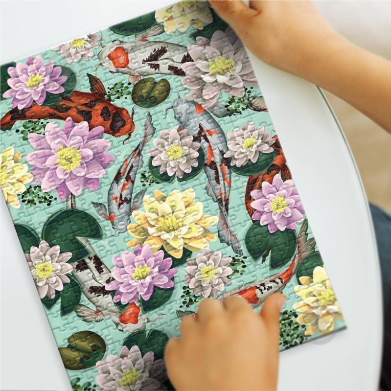 Пазл DoDo Hard-S Квіти лотоса та рибки коропи коі 350 елементів 300612 - фото 4 Пазл DoDo Hard-S Квіти лотоса та рибки коропи коі 350 елементів 300612 - фото 4