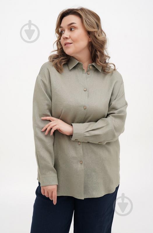 Блуза Галерея льону Айстра р. 52 хакі 9441/52/1122 - фото 2 Блуза Галерея льону Айстра р. 52 хакі 9441/52/1122 - фото 2