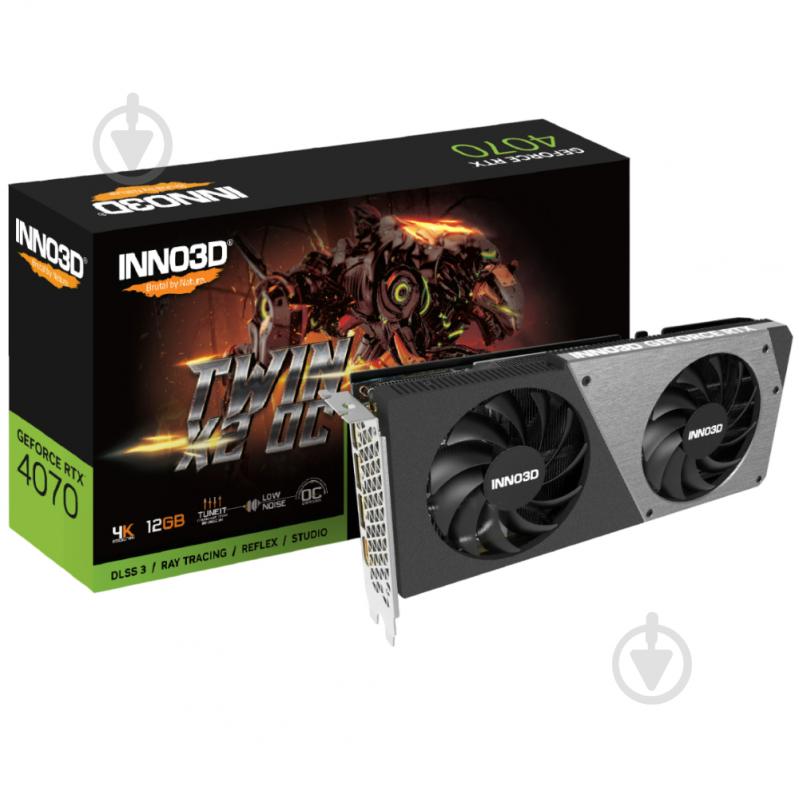 Видеокарта Inno3D Geforce RTX 4070 12GB GDDR6X 192bit (N40702-126XX-185252N) - фото 2