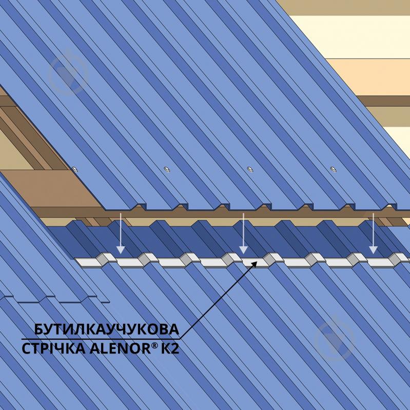 Лента Alenor эластичная бутил-каучуковая (К2) 15 мм x 25 м черная - фото 2