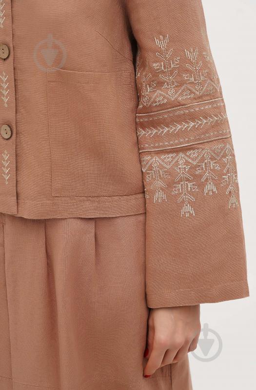 Жакет Галерея льону Живиця р.S бежевий - фото 5 Жакет Галерея льону Живиця р.S бежевий - фото 5