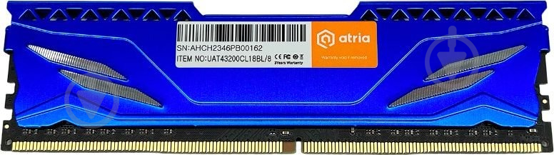 Оперативная память ATRIA DDR4 SDRAM 8 GB (1x8GB) 3200 MHz (UAT43200CL18BL/8) Fly Blue - фото 2