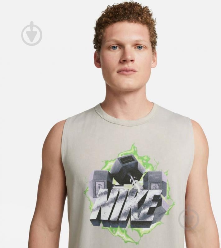 Футболка Nike DF VINTAGE MUSCLE GFX DX0908-012 р.XL сірий - фото 3