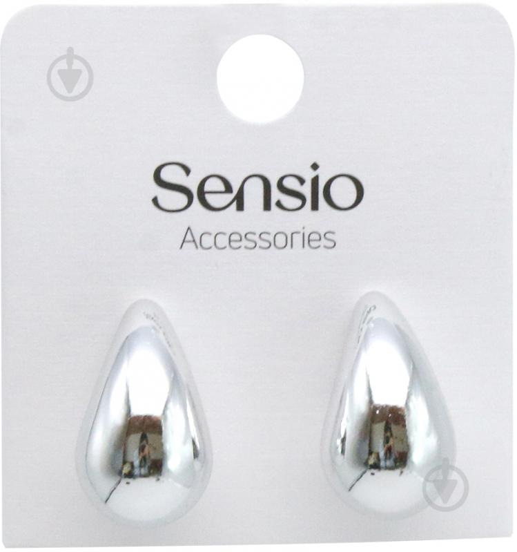 Серьги Sensio Drops пара пластик серебряный - фото 2 Серьги Sensio Drops пара пластик серебряный - фото 2