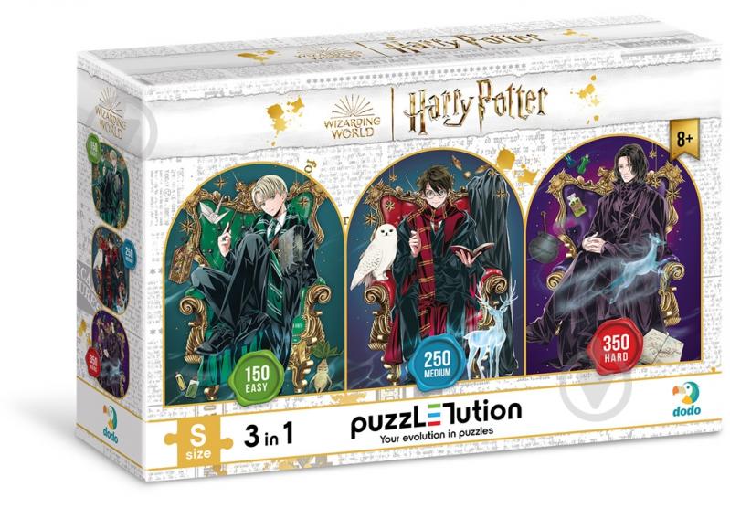 Пазли DoDo 3 в 1 Harry Potter. Династія чарівників на 150, 250, 350 елементів 200575 - фото 1 Пазли DoDo 3 в 1 Harry Potter. Династія чарівників на 150, 250, 350 елементів 200575 - фото 1