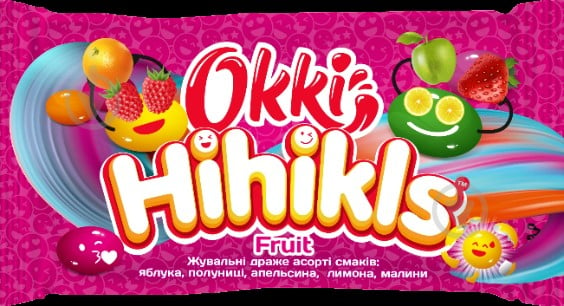 Драже жувальні Okki Okki Hihikls Fruit асорті смаків 25 г - фото 3